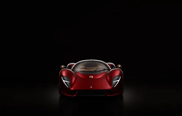 Суперкар, вид спереди, De Tomaso, 2019, P72