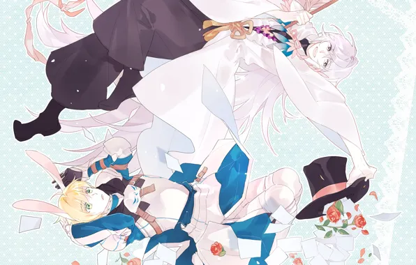 Карты, шляпа, аниме, кролик, арт, парни, персонажи, Fate / Grand Order