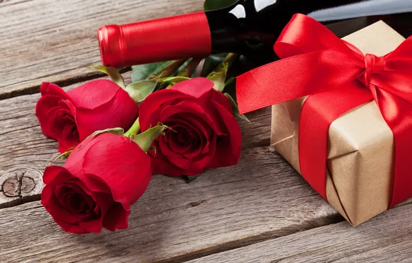 Любовь, цветы, подарок, романтика, розы, love, happy, День святого Валентина