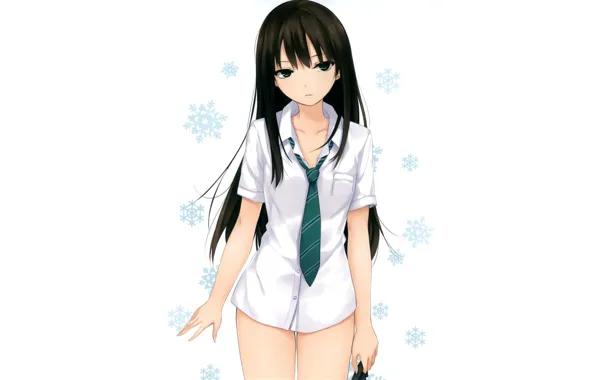 Girl, sexy, green eyes, long hair, anime, beautiful, pretty, attractive