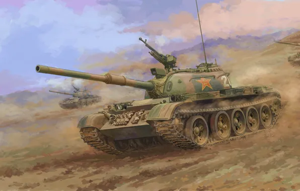 Танк, Китай, средний, НОАК, Тан Ню, PLA Type 59-II Medium Tank, WZ-120B