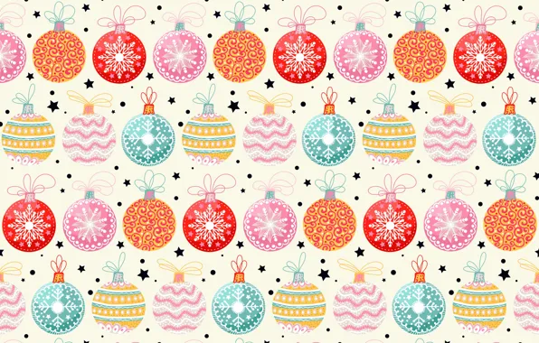 Картинка украшения, фон, шары, узор, Новый Год, Рождество, Christmas, balls