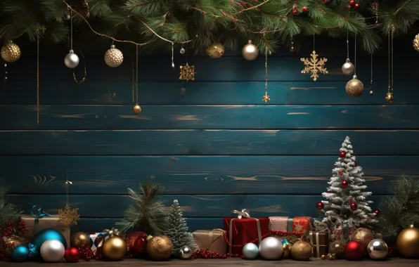 Украшения, шары, елка, colorful, Новый Год, Рождество, подарки, new year