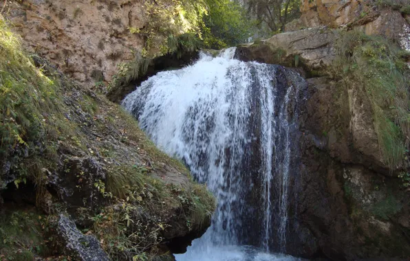 Картинка камни, водопад, скалистое место