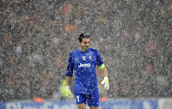 Снег, Спорт, мастер, Футбол, Goalkeeper, Вратарь, Juventus, Ювентус