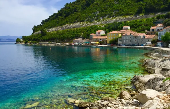 Картинка Мльет, город, озеро, Croatia, Mljet National Park