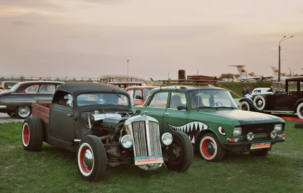 Car, ретро, москвич, hot road, rat road