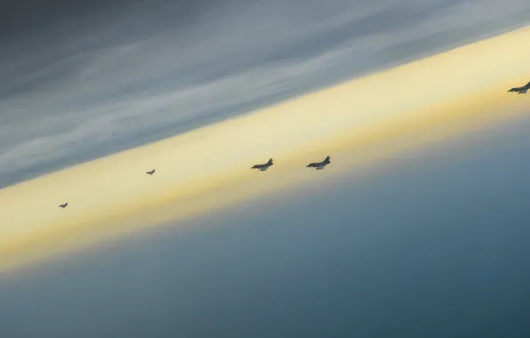 Aircraft, flying, Typhoon