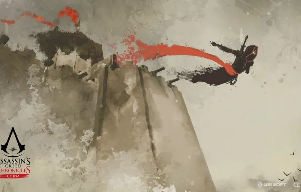 Картинка China, game, jump, walls, man, Assassin's Creed, jumping, castle