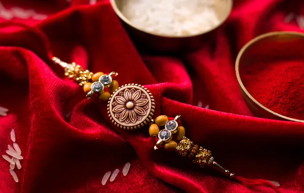 Картинка Ракша-бандхан, Rakhi Rice, Рахи, Raksha Bandhan, Rakhi, Индуистский Праздник, браслет-амулет