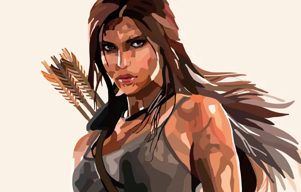 Лицо, Лара Крофт, стрелы, Lara Croft, Rise of the: Tomb Raider