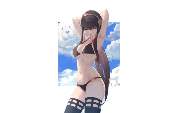 Girl, hot, sexy, wet, boobs, anime, breasts, babe