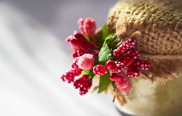 Red, object, flower, decoration