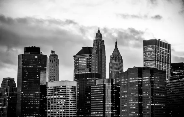 Картинка new york, black and white, architecture, the big apple