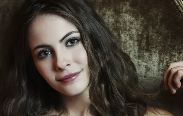 Девушка, лицо, улыбка, макияж, брюнетка, красивая, Willa Holland