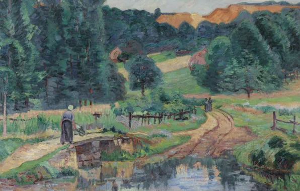 Картина, Арман Гийомен, Armand Guillaumin, Пейзаж Сен-Шерона