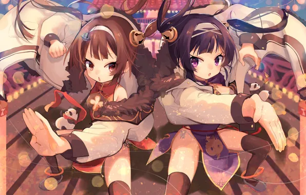 Девочки, аниме, арт, azur lane