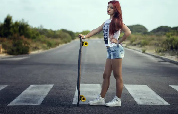 Картинка girl, shorts, look, skate, sweetheart