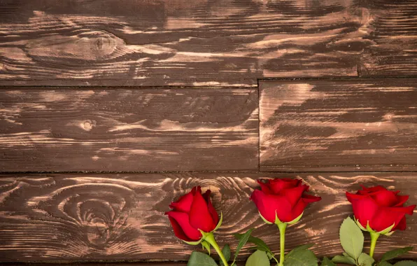 Картинка букет, red, wood, romantic, roses, красные розы