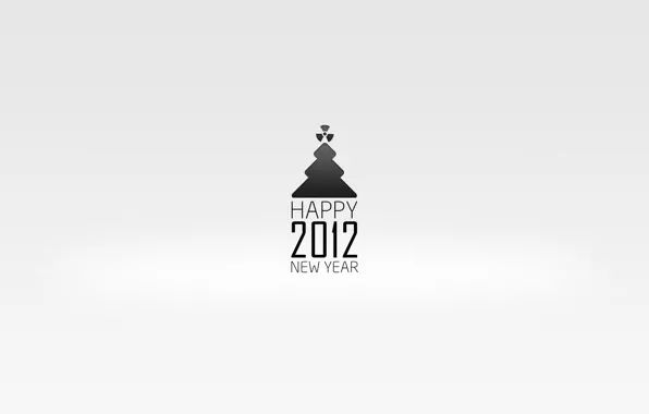 Праздник, минимализм, Новый год, ёлка, 2012