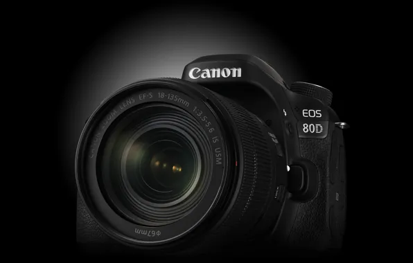 Camera, Canon, 4k video, Canon EOS 80D, lens EF-S 18–135mm f3.5–5.6, single-lens