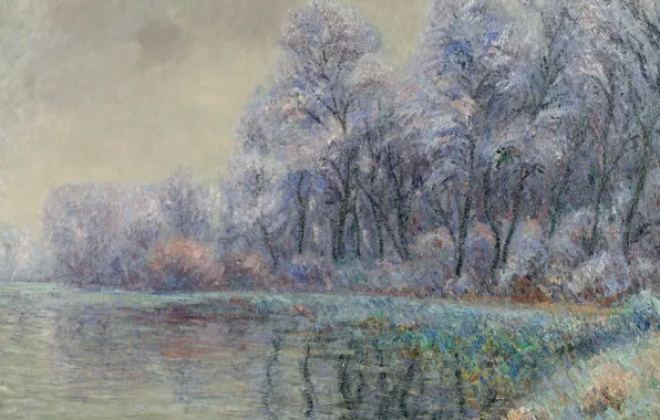 Пейзаж, природа, картина, Иней, Гюстав Луазо, Gustave Loseau