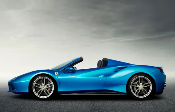 Картинка Феррари, Профиль, Ferrari, Spider, 488