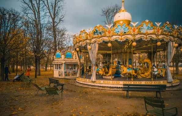 Картинка Paris, France, Carousel