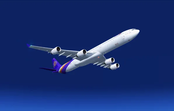Картинка небо, большой, Высота, самолёт, sky, 340, airplanes, пассажирский
