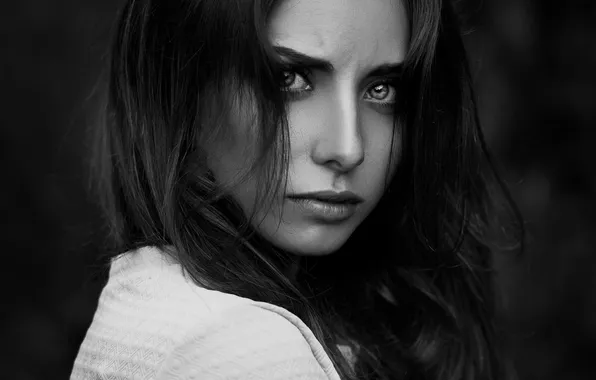 Портрет, black and white, Natalya