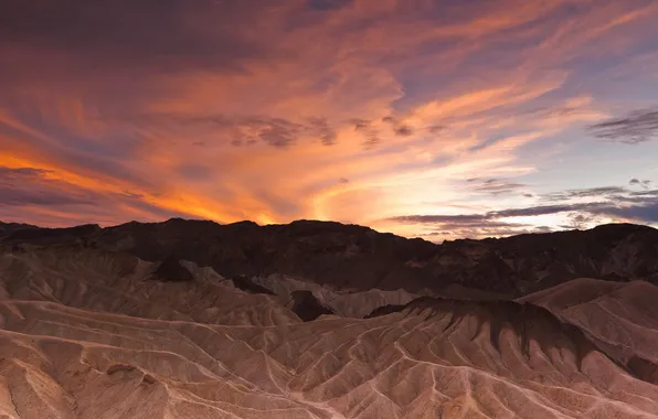 Пейзаж, закат, горы