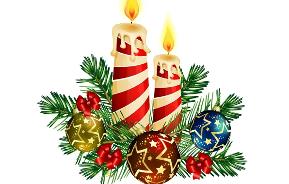 Картинка фон, новый год, свечи