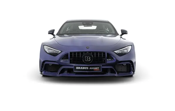 Белый фон, Brabus, limited edition, гибридный гиперкар, Deep Blue, hybrid hypercar, Mercedes-AMG SL 63 S …