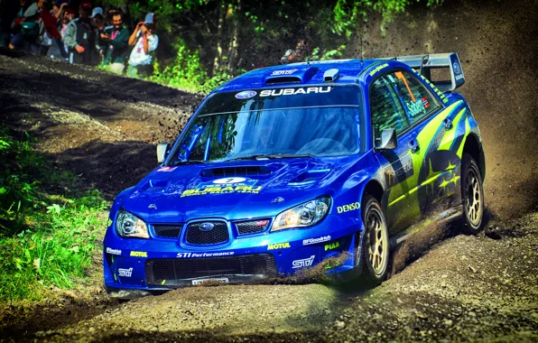 Авто, Синий, Subaru, Impreza, Спорт, Машина, Гонка, WRX