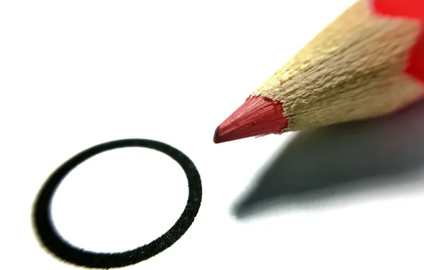 Картинка макро, круг, карандаш