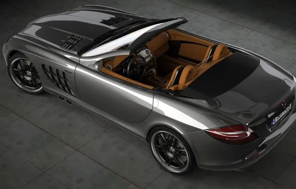 McLaren, Mercedes-Benz, арт, суперкар, brabus, roadster, Родстер, slr