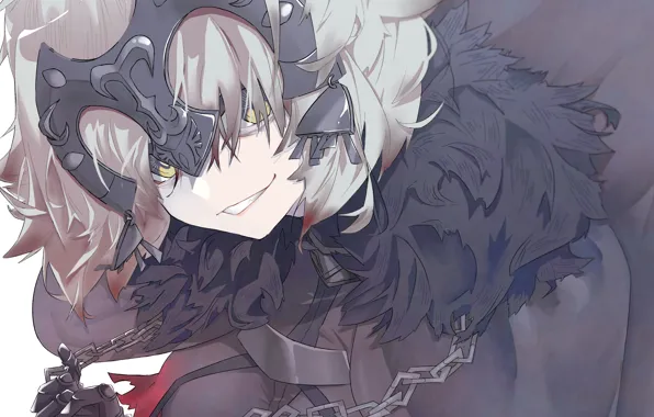Девушка, улыбка, аниме, арт, цепь, Fate Grand Order, Судьба великая кампания