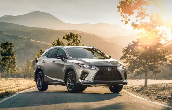 Дорога, авто, солнце, горы, природа, Lexus, 350 F