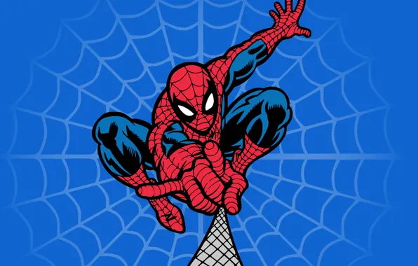 Картинка сеть, паутина, костюм, Spider-man, Marvel Comics