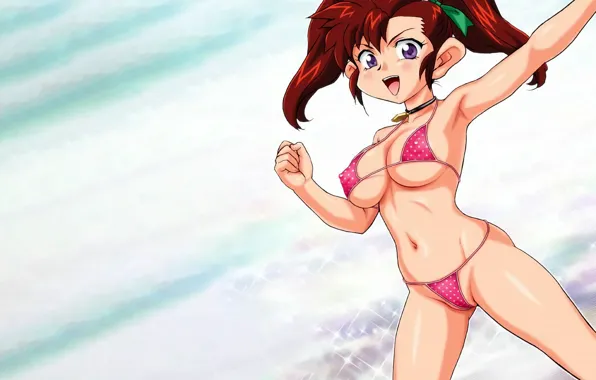 Girl, sexy, cleavage, long hair, boobs, anime, beautiful, pretty