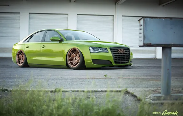 Audi, green, ауди, зеленая