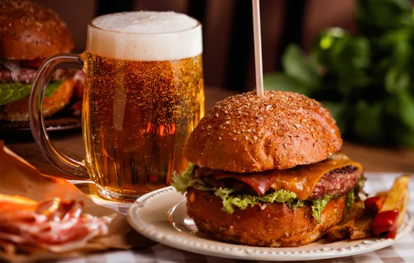 Bar, background, american, beer, cheese, burger, beef, cheeseburger