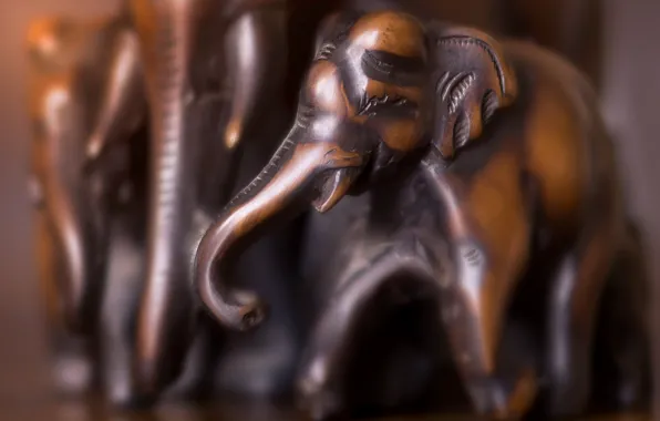 Макро, слон, статуэтка, сувенир, Непал, слонёнок