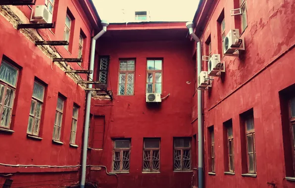 City, дом, здание, red, windows, europe, architecture, belarus
