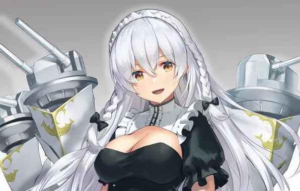 Girl, sexy, cleavage, long hair, dress, boobs, anime, beautiful