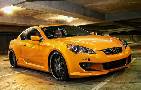 Картинка auto, hyundai, ораньжевого цвета