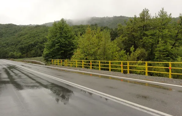 Rain, bridge, Grevena