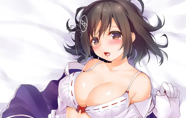 Girl, sexy, lingerie, bra, cleavage, boobs, anime, beautiful