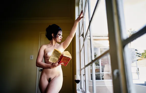 Девушка, вино, книга