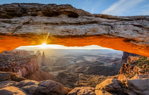 Картинка солнце, природа, каньон, Jeff Wallace